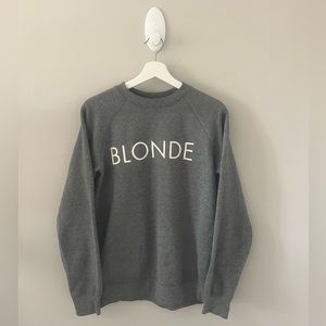 Brunette The Label “Blonde” Crewneck Sweatshirt